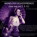 “Monologo Schizofrenico (due voci sul T.S.O.)”: 26 e 27 ottobre al Teatro Genovesi di Salerno