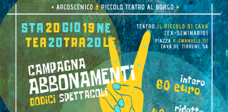 Cava de’ Tirreni: parte la Stagione Teatrale 2019/2020