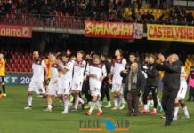 Salernitana a testa altissima e con qualche rimpianto, 1-1 nel derby del Vigorito