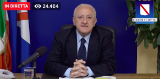 Zero contagi in Campania, De Luca: “I positivi di Mondragone in strutture sanitarie”