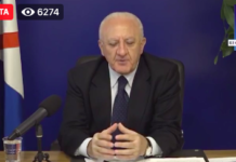Regione Campania: De Luca conferma le ordinanze in scadenza fino al 31 luglio