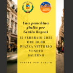 Anche Salerno avrà una panchina gialla per Giulio Regeni